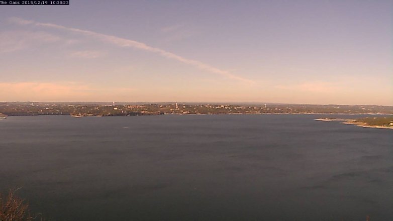 Lake Travis webcam, December 19, 2015 9:45 AM CT