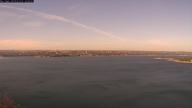 Lake Travis webcam, December 19, 2015 9:50 AM CT