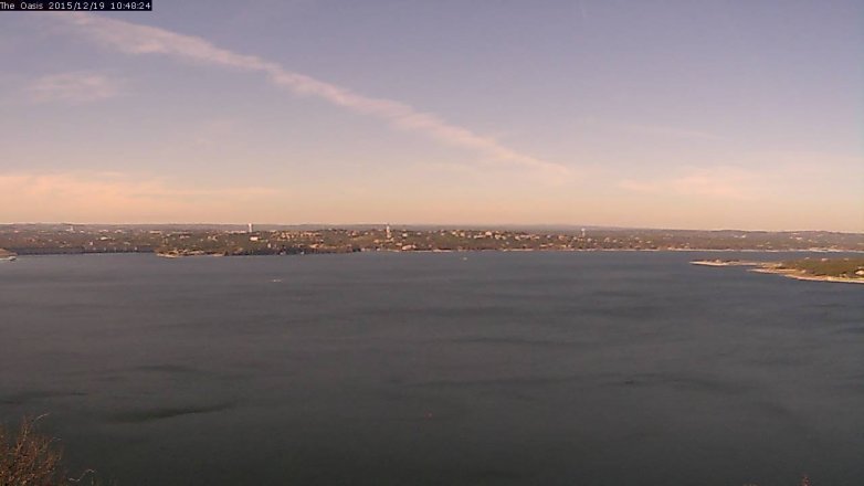 Lake Travis webcam, December 19, 2015 9:55 AM CT