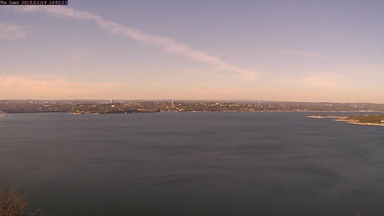 Lake Travis webcam, December 19, 2015 10:00 AM CT