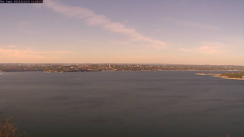 Lake Travis webcam, December 19, 2015 10:05 AM CT