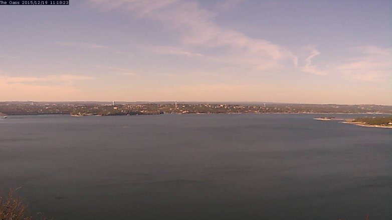 Lake Travis webcam, December 19, 2015 10:25 AM CT
