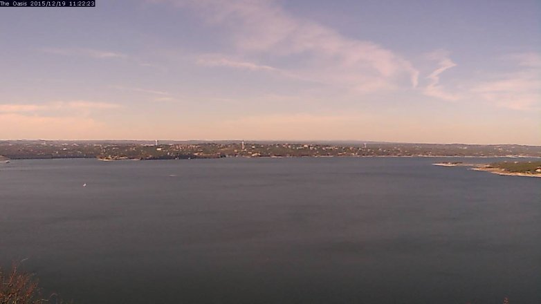 Lake Travis webcam, December 19, 2015 10:30 AM CT