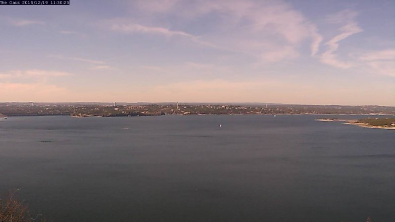 Lake Travis webcam, December 19, 2015 10:35 AM CT