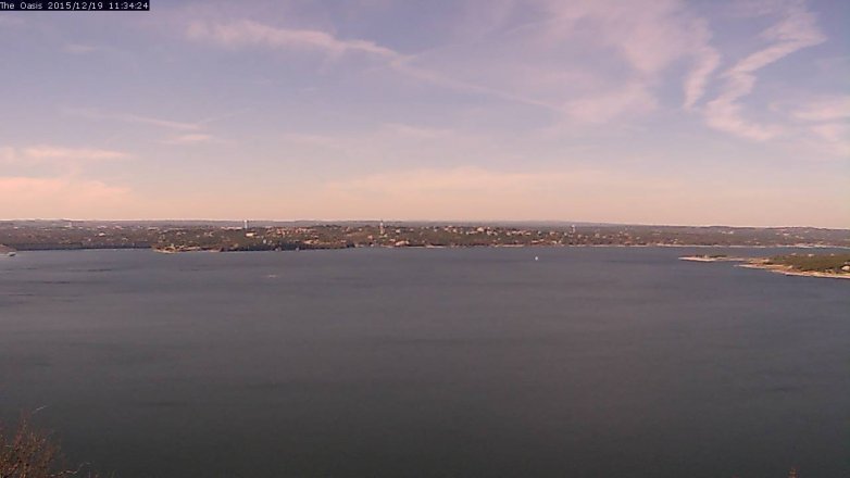 Lake Travis webcam, December 19, 2015 10:40 AM CT