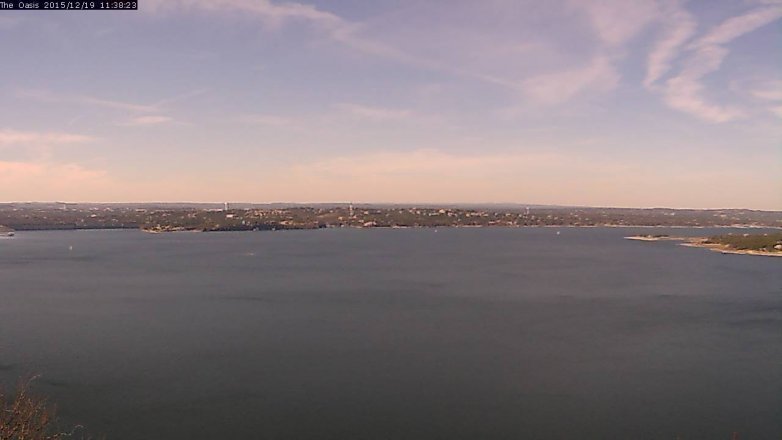 Lake Travis webcam, December 19, 2015 10:45 AM CT