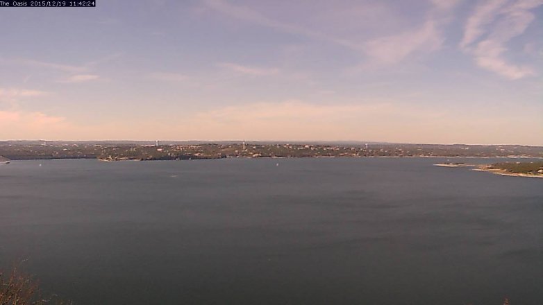 Lake Travis webcam, December 19, 2015 10:50 AM CT