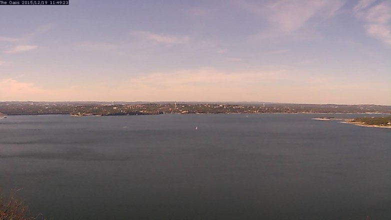 Lake Travis webcam, December 19, 2015 10:55 AM CT