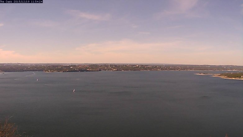 Lake Travis webcam, December 19, 2015 11:00 AM CT
