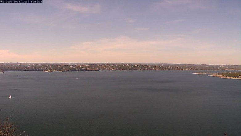 Lake Travis webcam, December 19, 2015 11:05 AM CT
