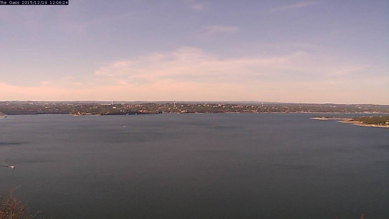 Lake Travis webcam, December 19, 2015 11:15 AM CT