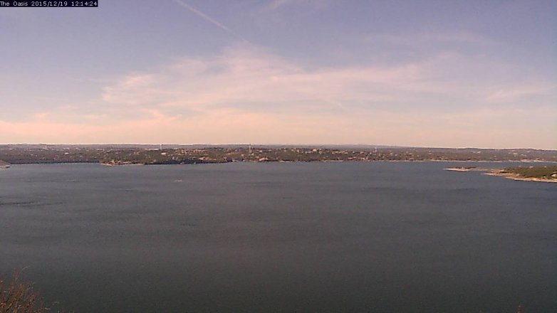 Lake Travis webcam, December 19, 2015 11:20 AM CT