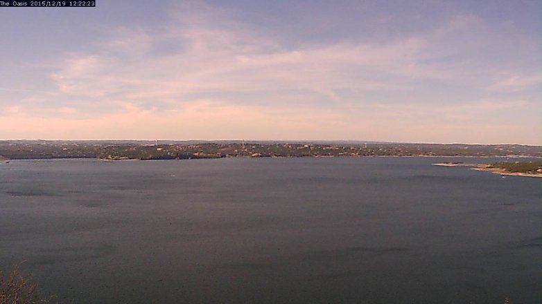 Lake Travis webcam, December 19, 2015 11:30 AM CT