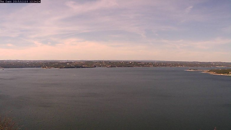 Lake Travis webcam, December 19, 2015 11:40 AM CT