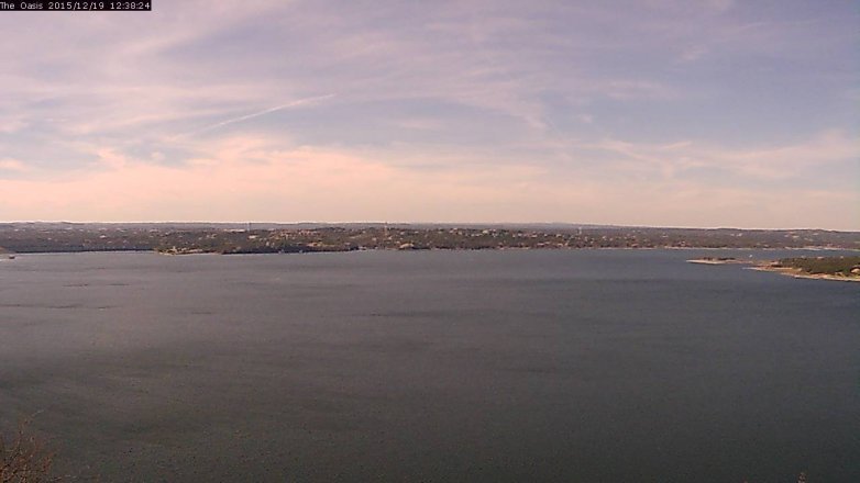 Lake Travis webcam, December 19, 2015 11:45 AM CT