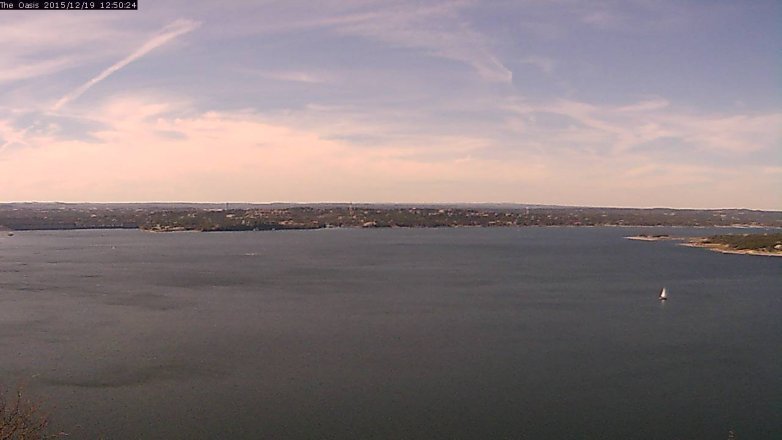Lake Travis webcam, December 19, 2015 11:55 AM CT