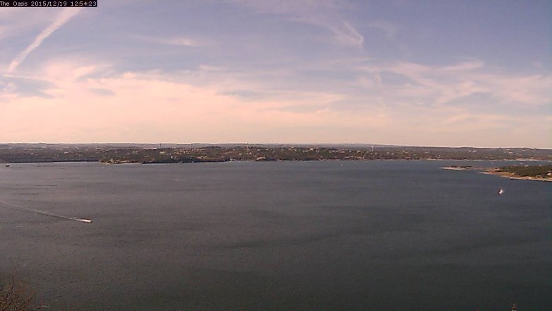 Lake Travis webcam, December 19, 2015 12:00 PM CT