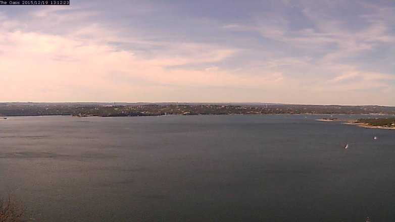 Lake Travis webcam, December 19, 2015 12:20 PM CT