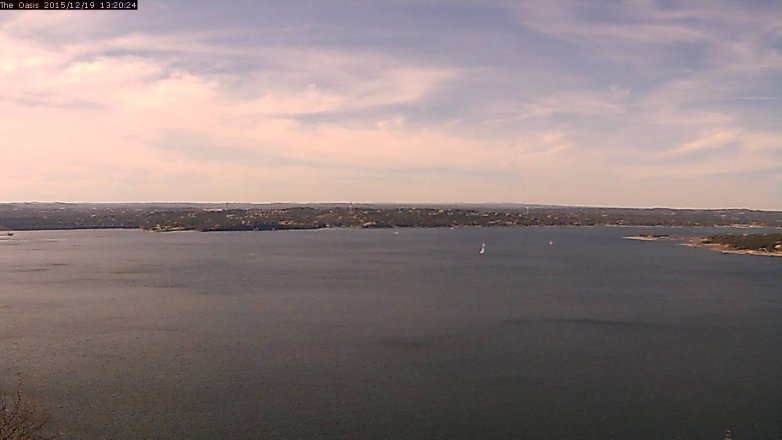 Lake Travis webcam, December 19, 2015 12:25 PM CT