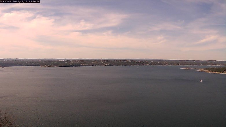 Lake Travis webcam, December 19, 2015 12:30 PM CT