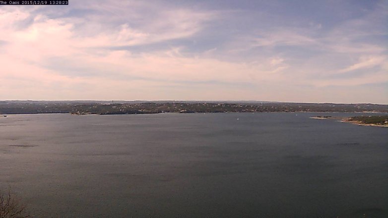 Lake Travis webcam, December 19, 2015 12:35 PM CT
