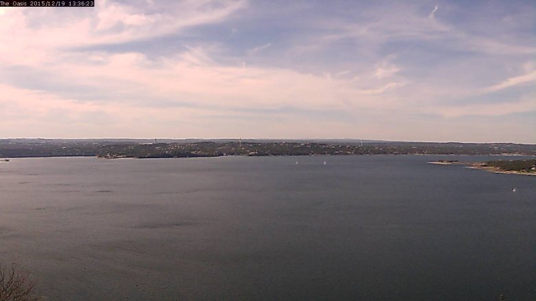 Lake Travis webcam, December 19, 2015 12:40 PM CT