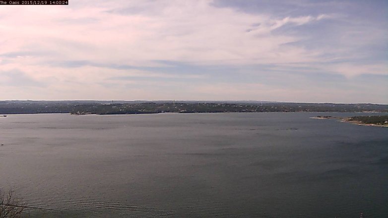 Lake Travis webcam, December 19, 2015 1:05 PM CT