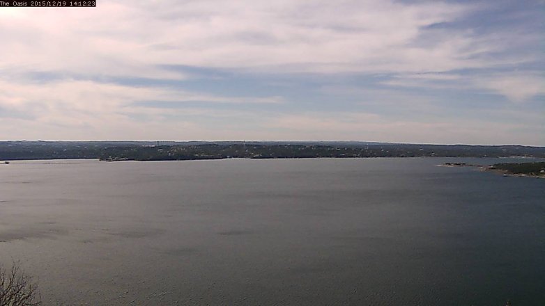 Lake Travis webcam, December 19, 2015 1:20 PM CT