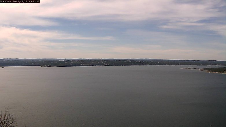 Lake Travis webcam, December 19, 2015 1:30 PM CT