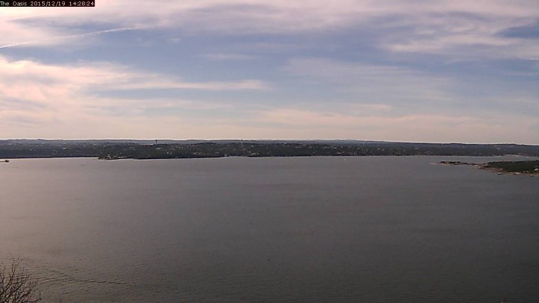 Lake Travis webcam, December 19, 2015 1:35 PM CT