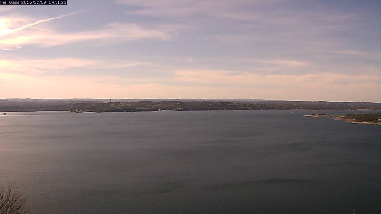 Lake Travis webcam, December 19, 2015 1:55 PM CT