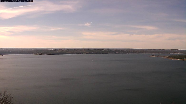 Lake Travis webcam, December 19, 2015 2:05 PM CT