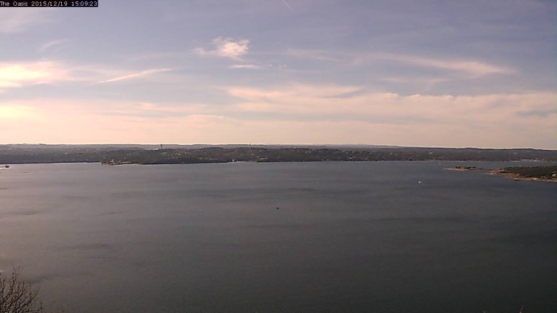 Lake Travis webcam, December 19, 2015 2:15 PM CT