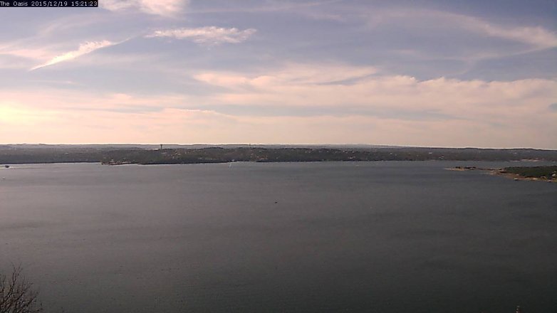Lake Travis webcam, December 19, 2015 2:25 PM CT