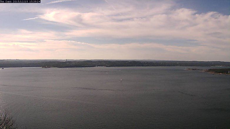 Lake Travis webcam, December 19, 2015 2:45 PM CT