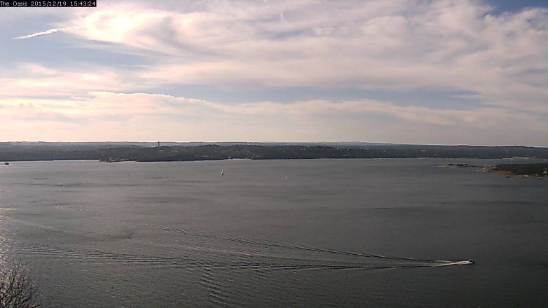 Lake Travis webcam, December 19, 2015 2:50 PM CT