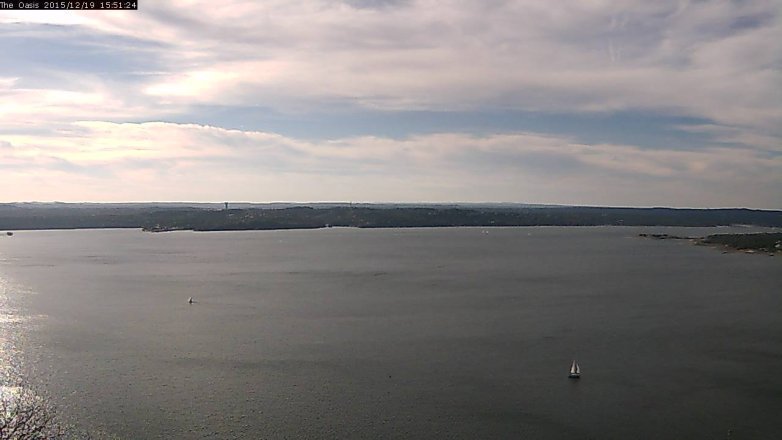 Lake Travis webcam, December 19, 2015 3:00 PM CT