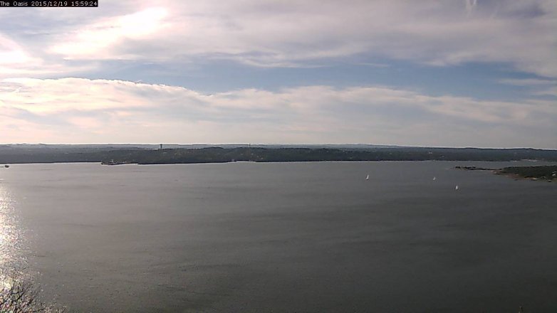 Lake Travis webcam, December 19, 2015 3:05 PM CT