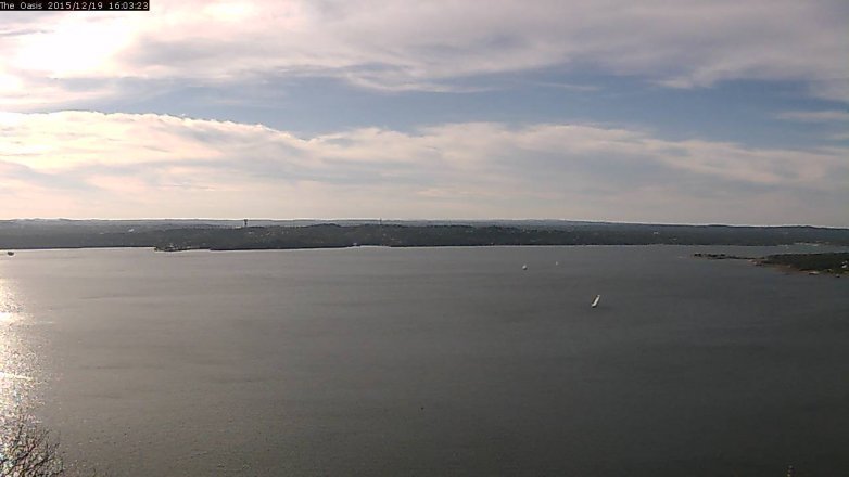 Lake Travis webcam, December 19, 2015 3:10 PM CT