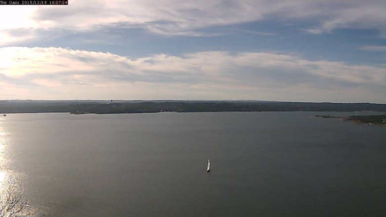 Lake Travis webcam, December 19, 2015 3:15 PM CT