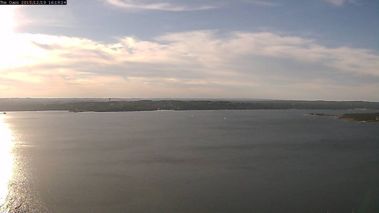 Lake Travis webcam, December 19, 2015 3:25 PM CT
