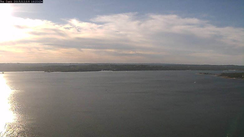 Lake Travis webcam, December 19, 2015 3:30 PM CT