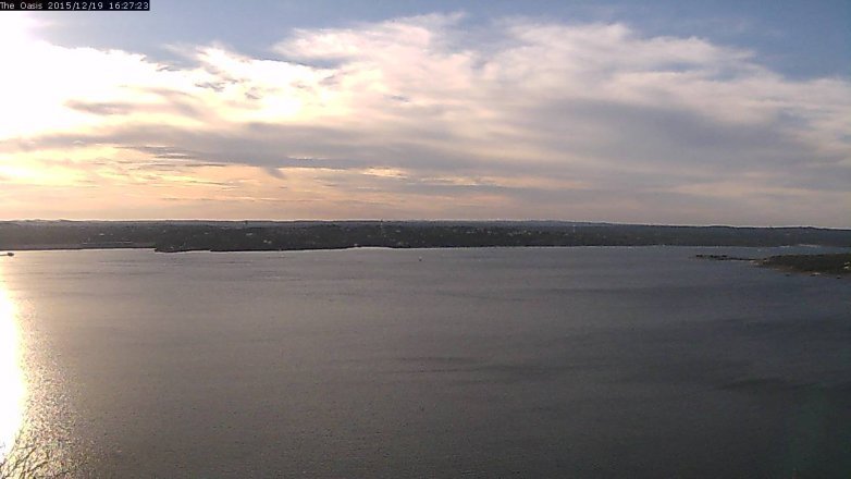 Lake Travis webcam, December 19, 2015 3:35 PM CT