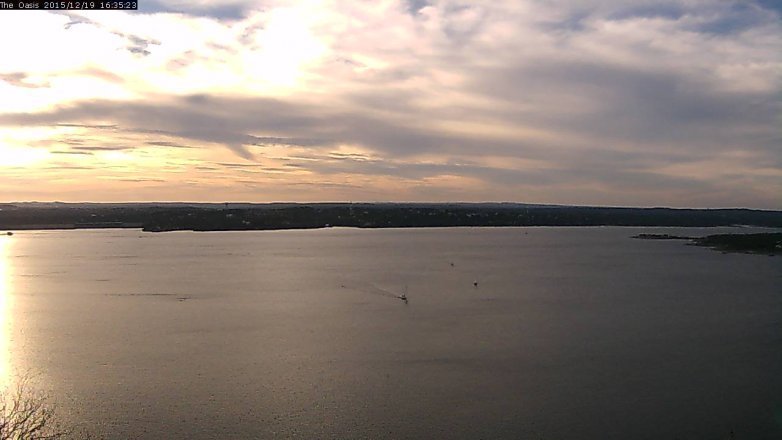 Lake Travis webcam, December 19, 2015 3:40 PM CT