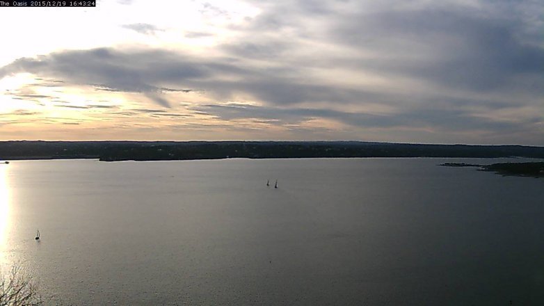 Lake Travis webcam, December 19, 2015 3:50 PM CT