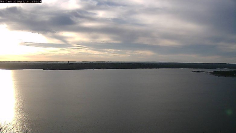 Lake Travis webcam, December 19, 2015 4:00 PM CT
