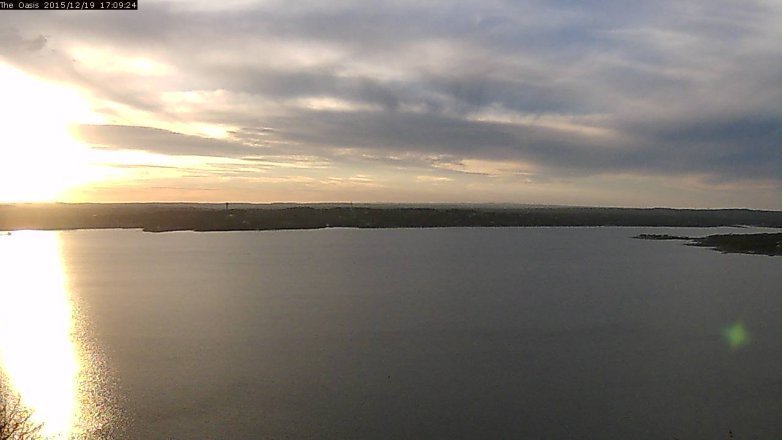 Lake Travis webcam, December 19, 2015 4:15 PM CT