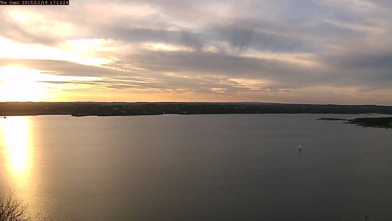 Lake Travis webcam, December 19, 2015 4:20 PM CT