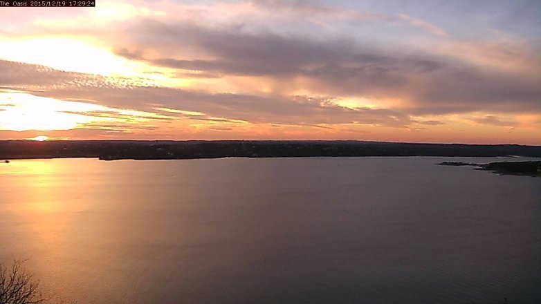 Lake Travis webcam, December 19, 2015 4:35 PM CT