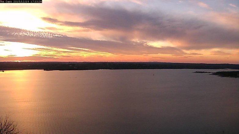 Lake Travis webcam, December 19, 2015 4:40 PM CT